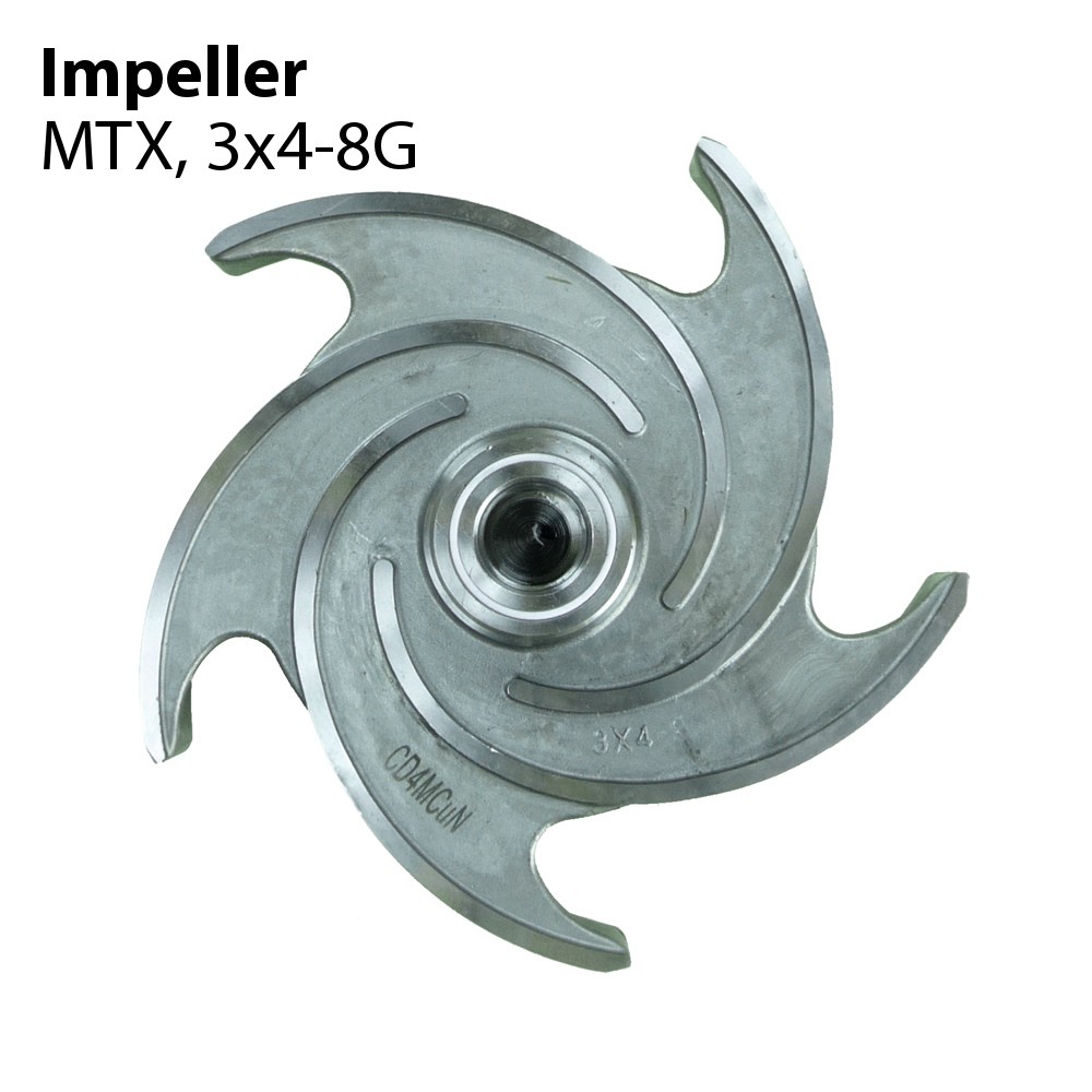 ANSI Impeller, 3x4-8G CD4MCuN - OnHandSupply
